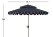Elegant Valance 9ft Double Top Umbrella/Navy - Cool Stuff & Accessories