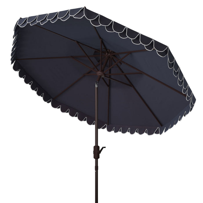 Elegant Valance 9ft Double Top Umbrella/Navy - Cool Stuff & Accessories