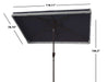 Milan Fringe 6.5 X 10 Ft Rect Crank Umbrella/Navy - Cool Stuff & Accessories