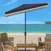 Milan Fringe 6.5 X 10 Ft Rect Crank Umbrella/Navy - Cool Stuff & Accessories