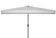 Milan Fringe 6.5 X 10 Ft Rect Crank Umbrella/White - Cool Stuff & Accessories