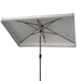 Milan Fringe 6.5 X 10 Ft Rect Crank Umbrella/White - Cool Stuff & Accessories