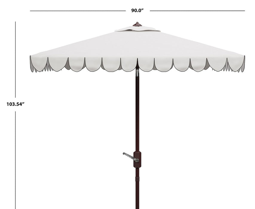 Venice 7.5 Ft Square Crank Umbrella/White - Cool Stuff & Accessories