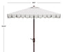 Venice 7.5 Ft Square Crank Umbrella/White - Cool Stuff & Accessories