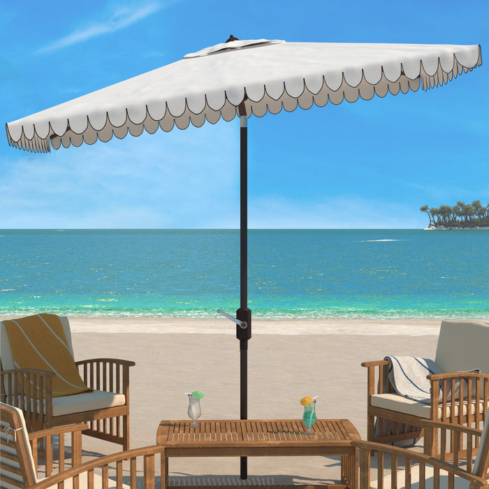 Venice 7.5 Ft Square Crank Umbrella/White - Cool Stuff & Accessories