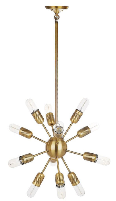 RAGING 12 LIGHT GOLD 17.5 INCH DIA SOLACE PENDANT LAMP - Cool Stuff & Accessories