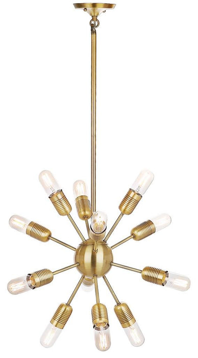 RAGING 12 LIGHT GOLD 17.5 INCH DIA SOLACE PENDANT LAMP - Cool Stuff & Accessories