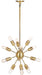 RAGING 12 LIGHT GOLD 17.5 INCH DIA SOLACE PENDANT LAMP - Cool Stuff & Accessories