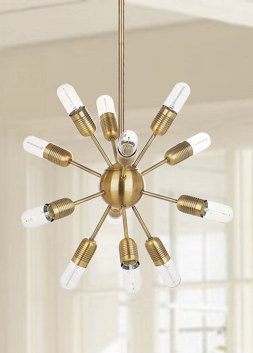 RAGING 12 LIGHT GOLD 17.5 INCH DIA SOLACE PENDANT LAMP - Cool Stuff & Accessories
