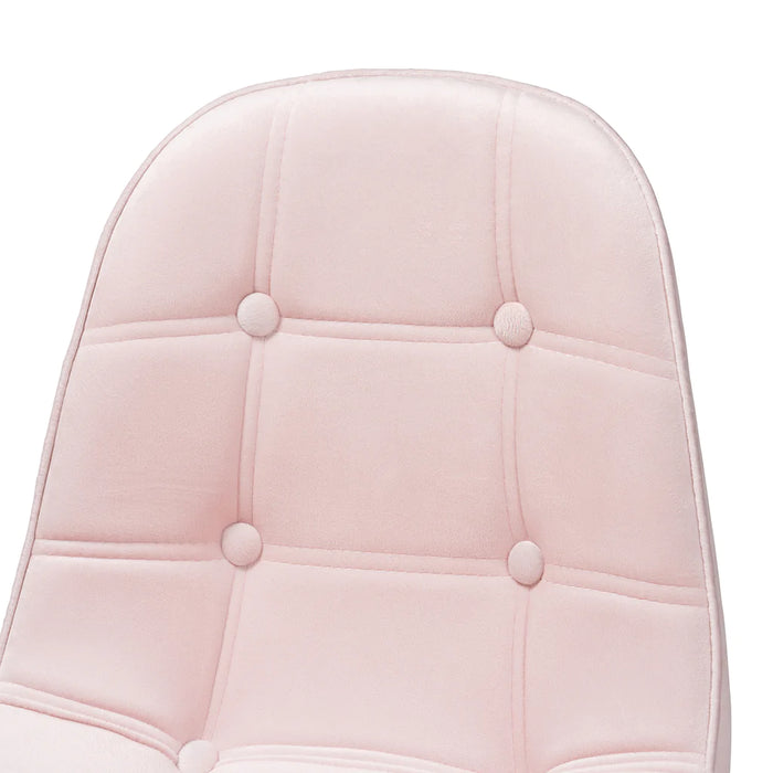 Kabira Swivel Office Chair/Pink Velvet
