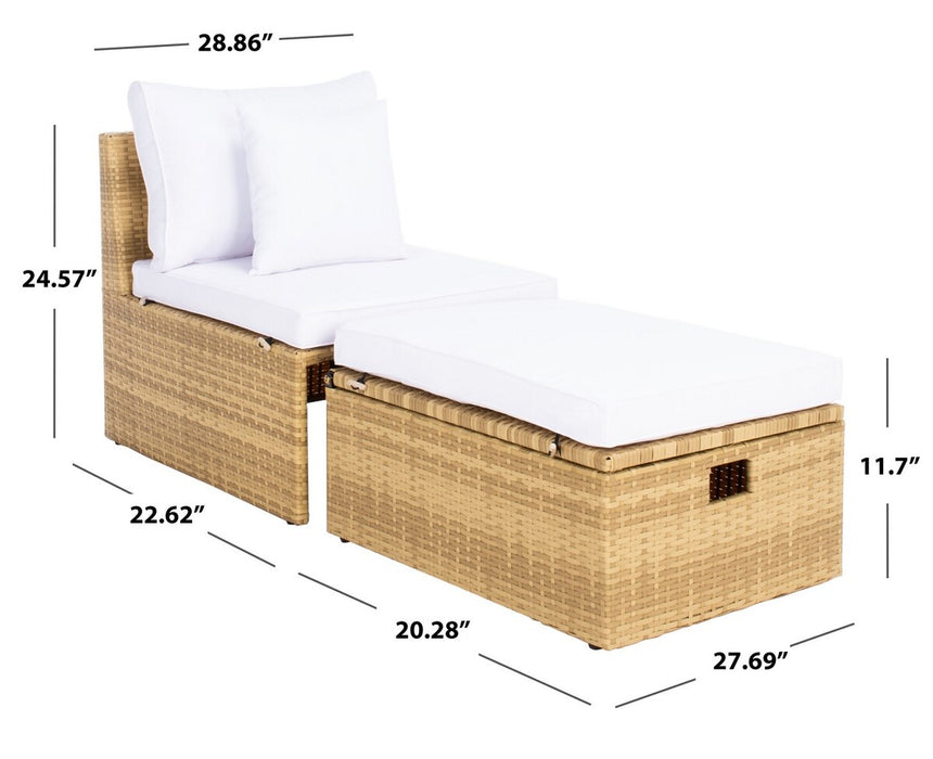 Pramla Outdoor Sette With Ottoman/ Natural White - Cool Stuff & Accessories