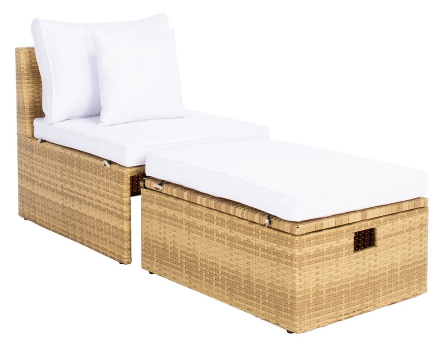 Pramla Outdoor Sette With Ottoman/ Natural White - Cool Stuff & Accessories