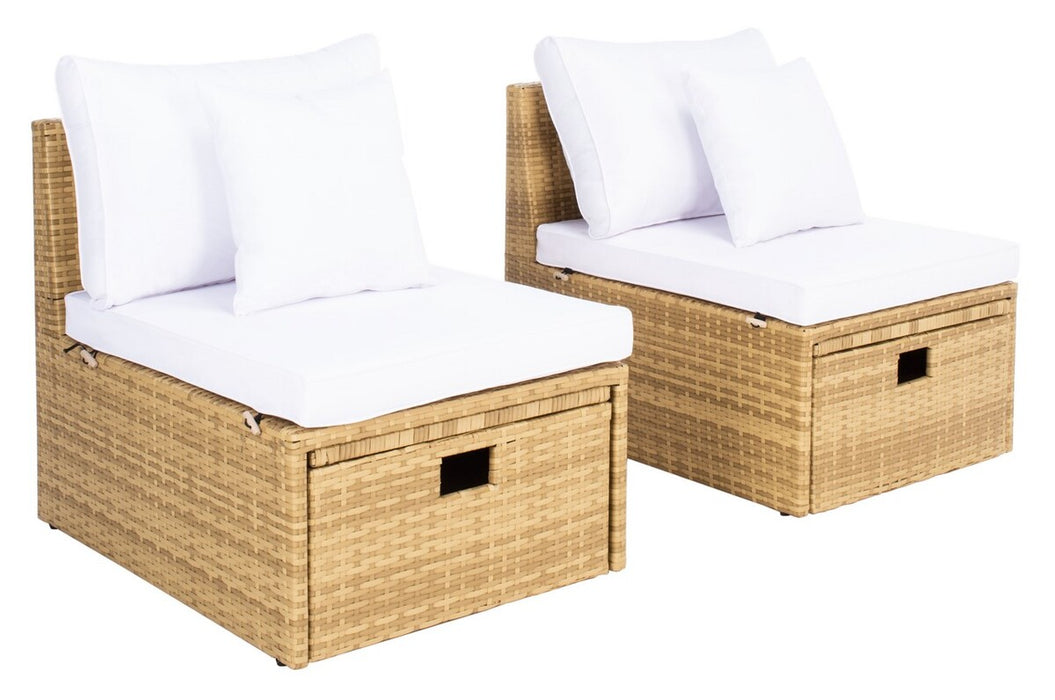 Pramla Outdoor Sette With Ottoman/ Natural White - Cool Stuff & Accessories
