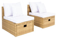Pramla Outdoor Sette With Ottoman/ Natural White - Cool Stuff & Accessories