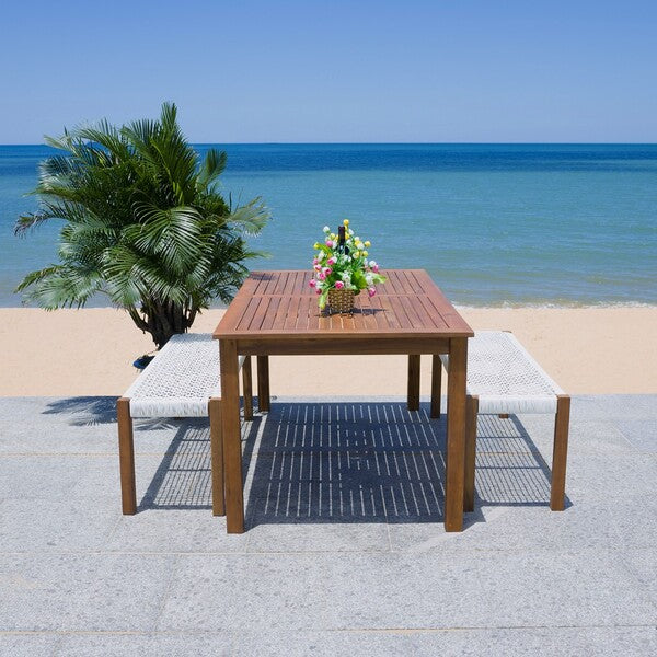 Aquina Dining Set/Natural White