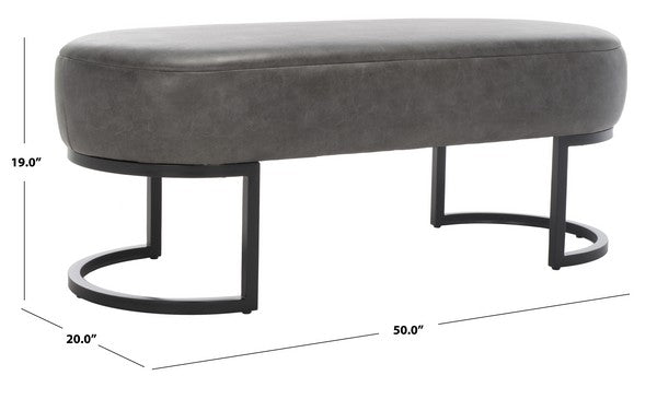 Bellezza Oval Bench/ Grey
