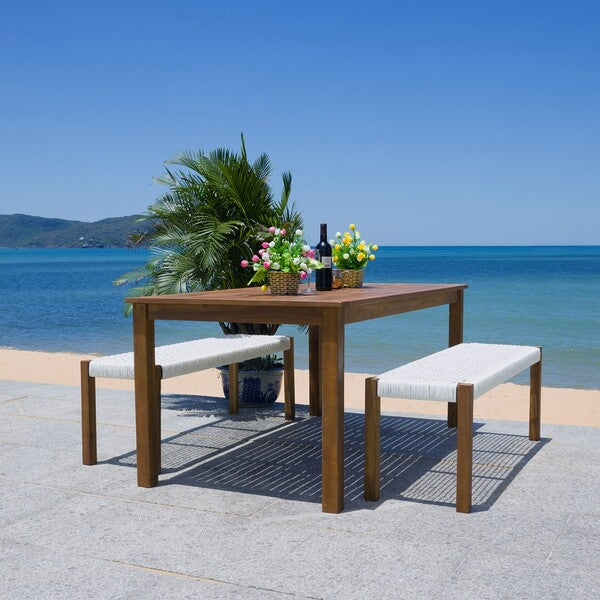 Aquina Dining Set/Natural White