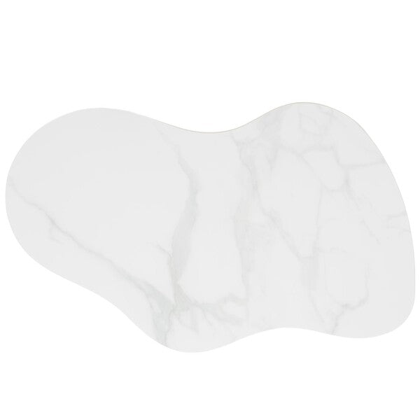 Aurora Curvy Coffee Table/ White/ Natural
