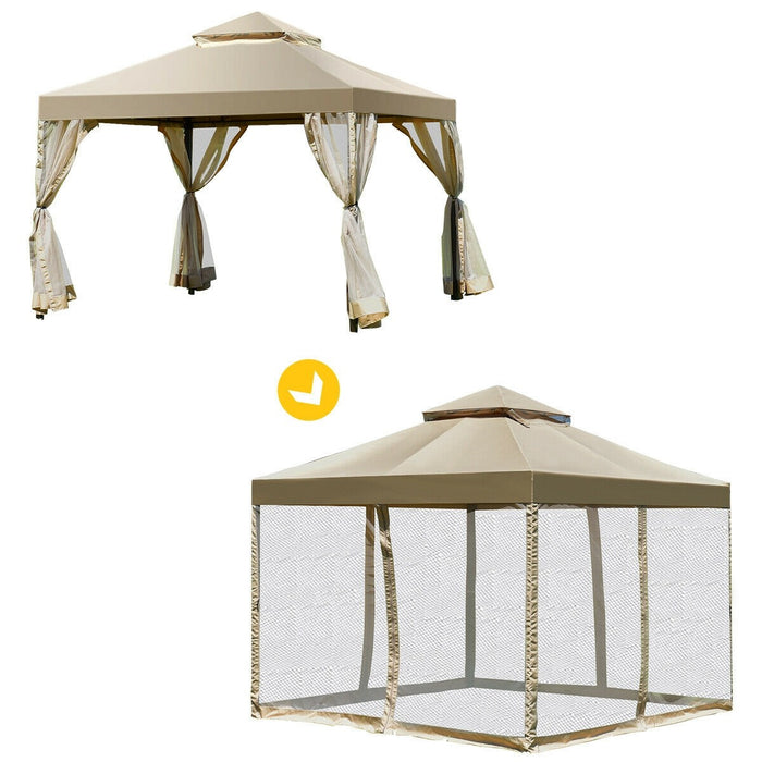Outdoor 2-Tier 10' x 10' Screw-free Structure Shelter Gazebo Canopy - Cool Stuff & Accessories