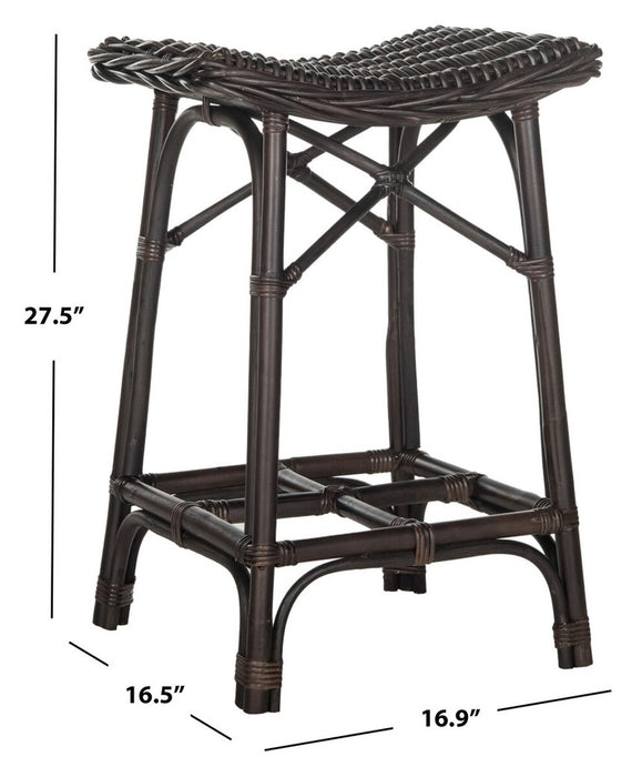 Amara Wicker Bar Stool/Black - Cool Stuff & Accessories