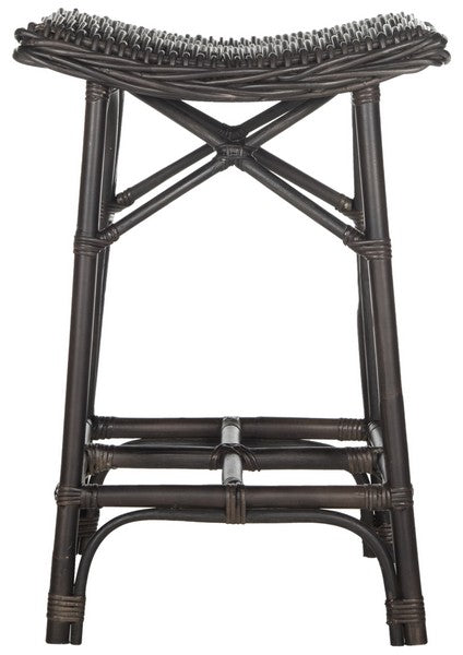Amara Wicker Bar Stool/Black - Cool Stuff & Accessories