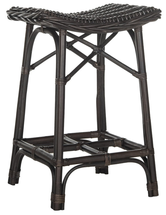 Amara Wicker Bar Stool/Black - Cool Stuff & Accessories