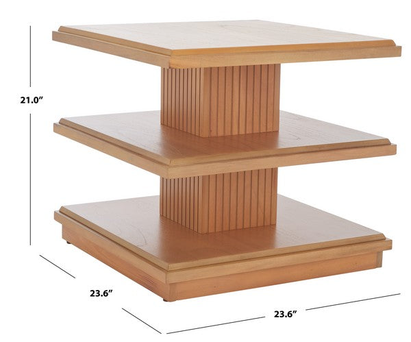 Suette 2 Shelf Accent Table/Natural