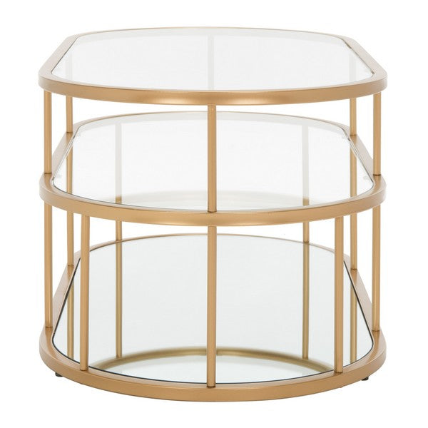 Layta 3 Shelf Coffee Table/ Gold
