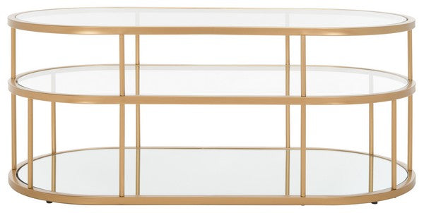 Layta 3 Shelf Coffee Table/ Gold