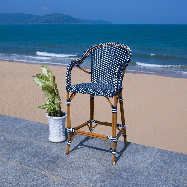 California Bar Stool/Navy/White