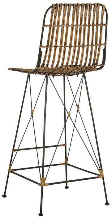 Minerva Wicker Bar Stool/Natural Brown - Cool Stuff & Accessories