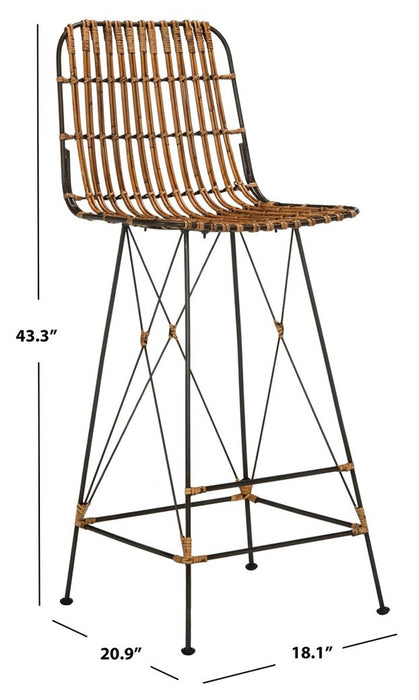 Minerva Wicker Bar Stool/Natural Brown - Cool Stuff & Accessories