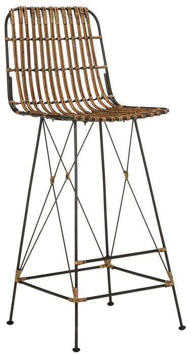 Minerva Wicker Bar Stool/Natural Brown - Cool Stuff & Accessories