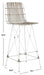 Minerva Wicker Bar Stool/White wash - Cool Stuff & Accessories
