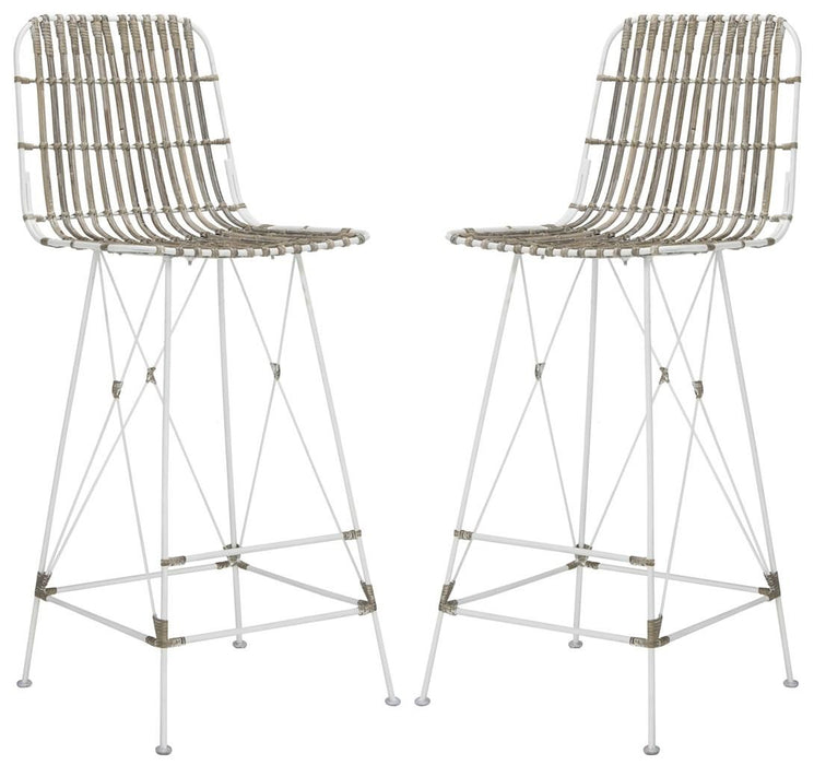 Minerva Wicker Bar Stool/White wash - Cool Stuff & Accessories