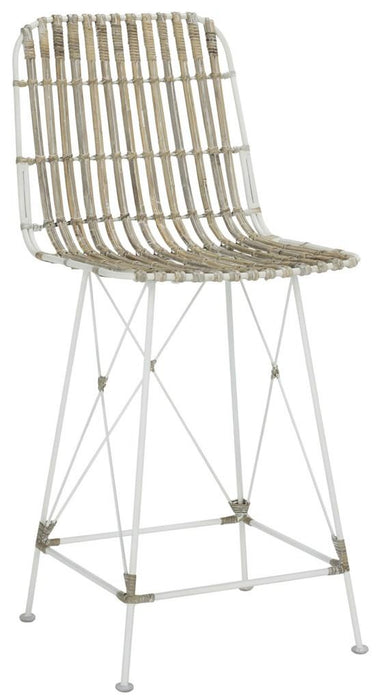 Minerva Wicker Bar Stool/White wash - Cool Stuff & Accessories
