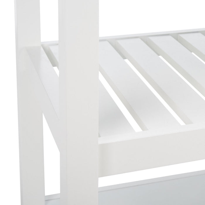 Locklyn 1 Door 2 Drawer 2 Shelf Kitchen Cart/White