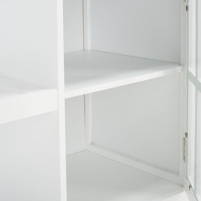 Locklyn 1 Door 2 Drawer 2 Shelf Kitchen Cart/White