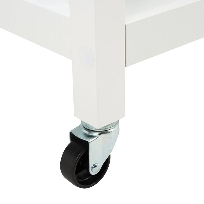 Locklyn 1 Door 2 Drawer 2 Shelf Kitchen Cart/White