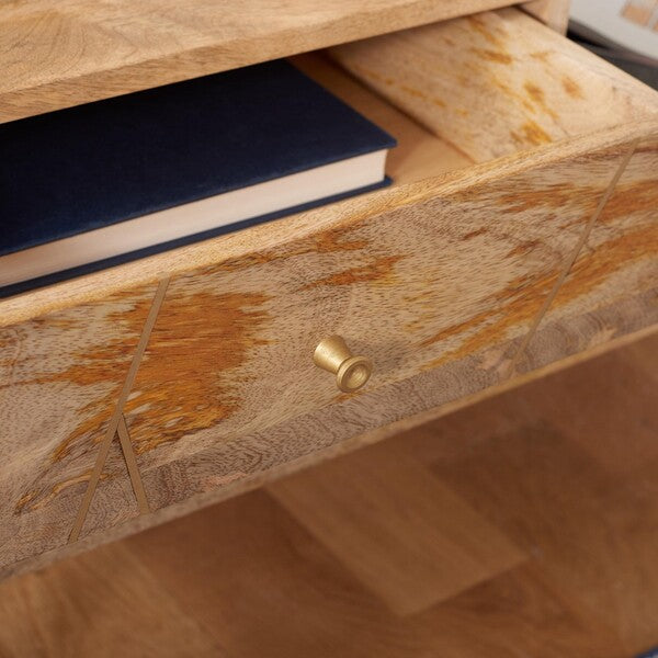 Taft 2 Drawer Cushioned Seat Bench/ Natural/ Grey