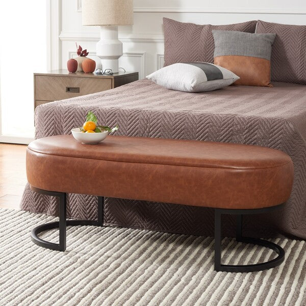 Bellezza Oval Bench/Cognac