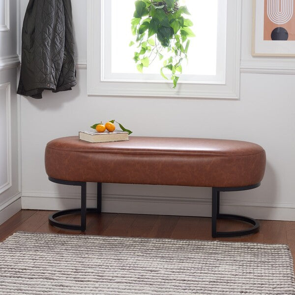 Bellezza Oval Bench/Cognac