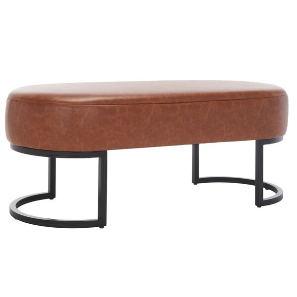 Bellezza Oval Bench/Cognac