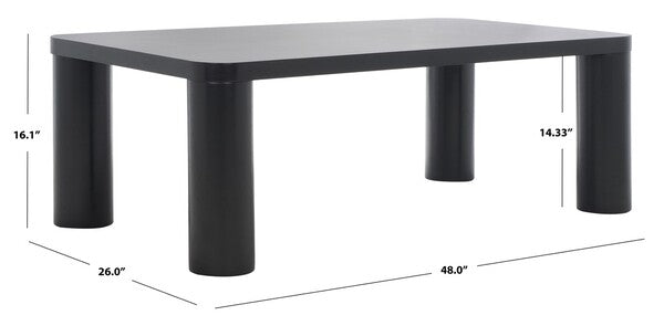 Aldous Rectangle Coffee Table/Black