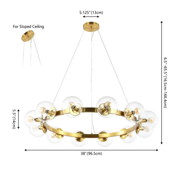 RYLIAN CHANDELIER/Brass